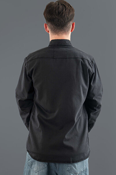 bombe Slim Fit Tight Fit Men's Denim Shirt Mint