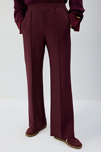Touché Privé Ribbed Pants with Elastic Waist