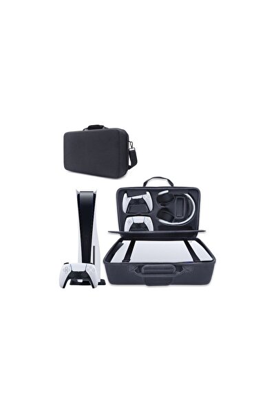 Tcherchi PS5 Konsolu Aksesuarları Için Taşıma Çantası, Sert Korumalı, Darbeye...