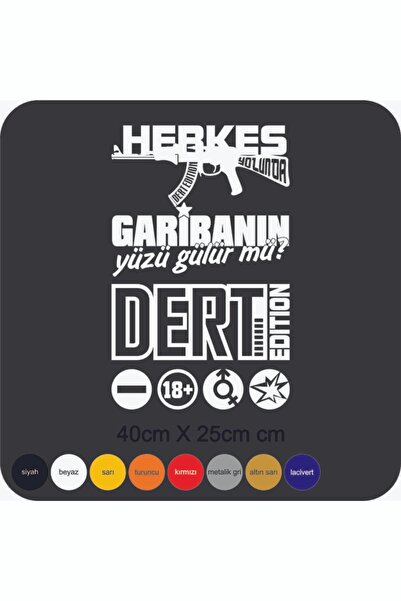 EYBA STİCKER ملصق تلقائي لأحرف النافذة الخلفية (Oracal 641 White)