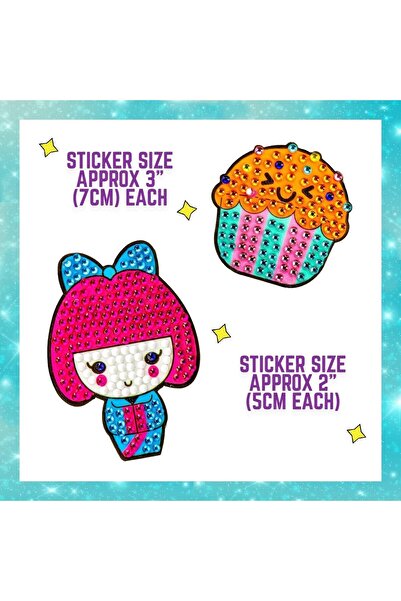 DELPI Diamond Embroidery Creation Set for Children, 15 Decorative Stickers, 6+ Years