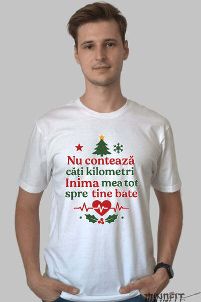 GILDAN Tricou De Craciun Inima Mea Spre Tine Bate Barbat