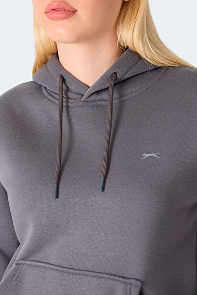 Slazenger Misty I Women's Hooded Gray Sweatshirt
