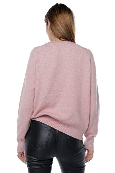 Jolenttine Floral sweater, cashmere-wool blend, pink