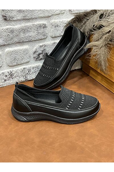 UMUT AYAKKABI أحذية الأم النسائية الناعمة المريحة من ليوس مع أحجار تقويمية