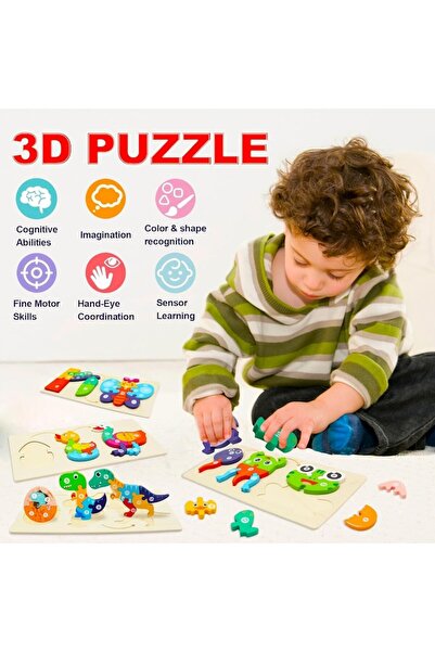 DELPI Montessori educational wooden toy – learn numbers, colors and shapes, multicolor