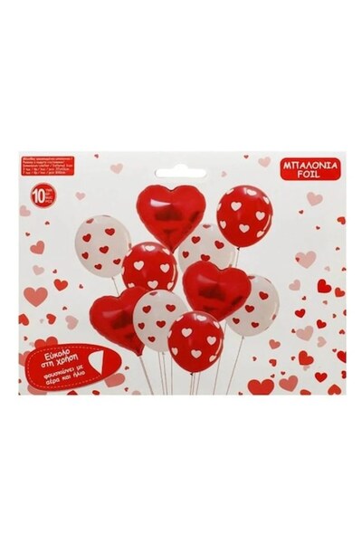 OEM Party Balloons Heart & Round Shape - 10pcs