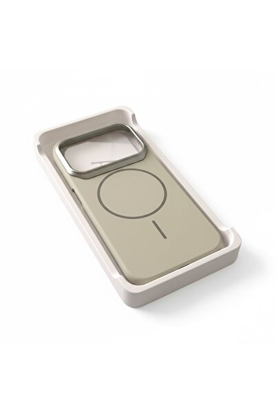 Alpin İphone 17 Promax Magsafe Özellikli Gri Kılıf