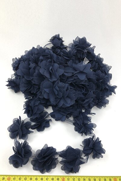 Fiyonks Atölye Laser Cut Flower, Decorative Flower Ribbon Tulle 10 Meters Long