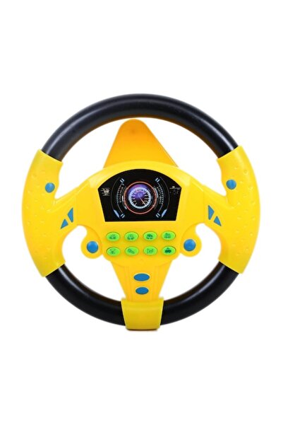 ATS Volan muzical cu sunete reale de mașină și suport cu ventuză pentru copii,