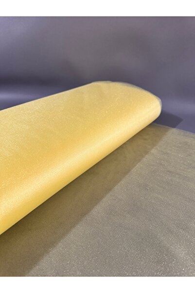 edalle Sarı Kristal Tül 100*300 Cm | Düğün, Kına, Nişan, Araba, Konvoy, Kapı, Bohça, Kapı Süsleme Tülü
