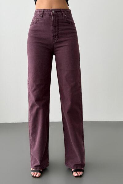 LACARINO 7869 croi larg pe picior Pantaloni de damă Rose cu imprimeu Jean