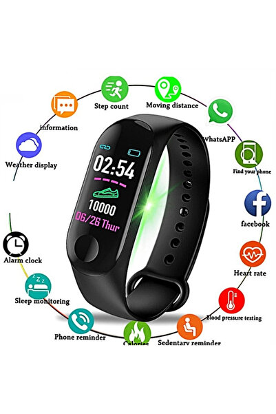 OEM SmartBand M7 BLACK Fitness Tracker Heart Rate Monitor Health Bracelet