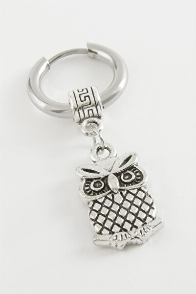 noip Owl Men's Steel Earrings