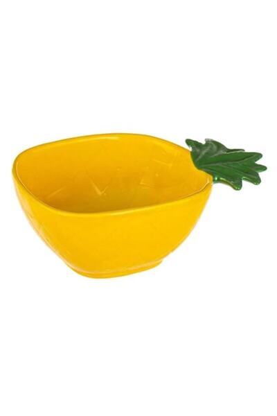 OEM Bol, Ceramică, Design Ananas, 345ml, Galben