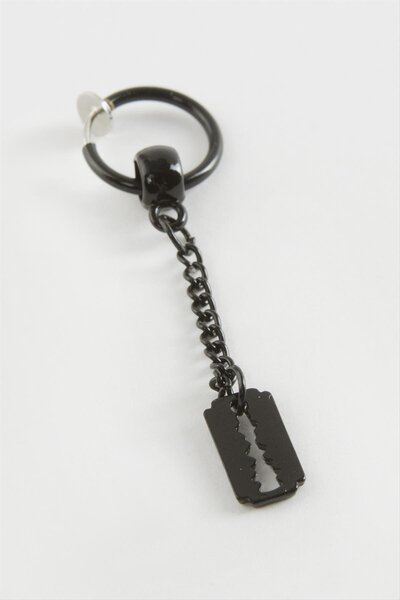 glovia bijuteri Ahes Shopping Razor Men's Steel Earrings