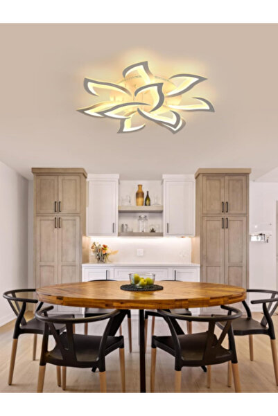 KRAYDINLATMA Rüzgar Plafonyer Lüks Modern 10'Lu Günışığı Ledli Avize