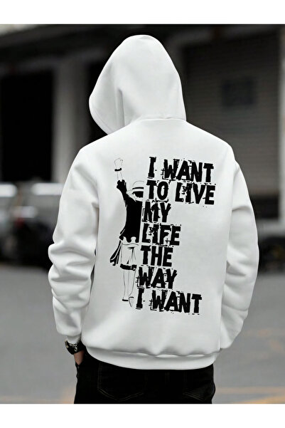 ELNOYA سويت شيرت مريح بأكمام طويلة للجنسين باللون الأبيض مكون من 3 خيوط مطبوع...