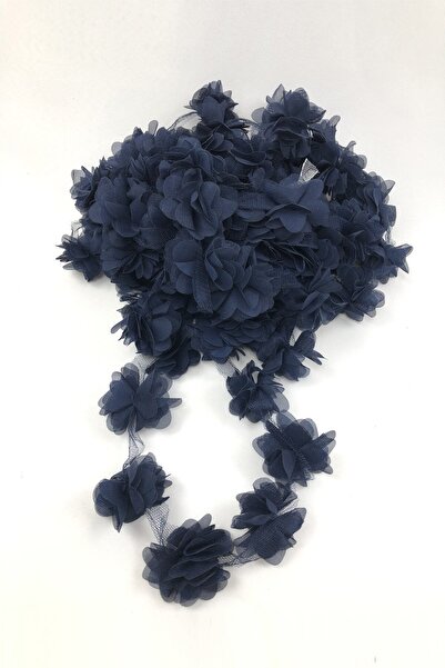 Fiyonks Atölye Laser Cut Flower, Decorative Flower Ribbon Tulle 10 Meters Long