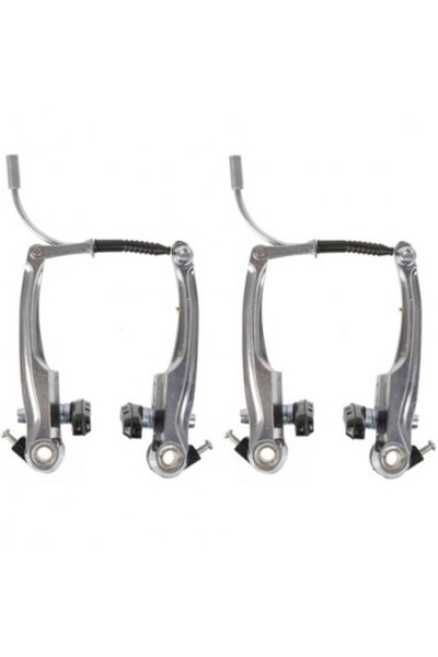 PİLO Set de frâne M-wave din aluminiu V-brake (față+spate) argintii 113 mm