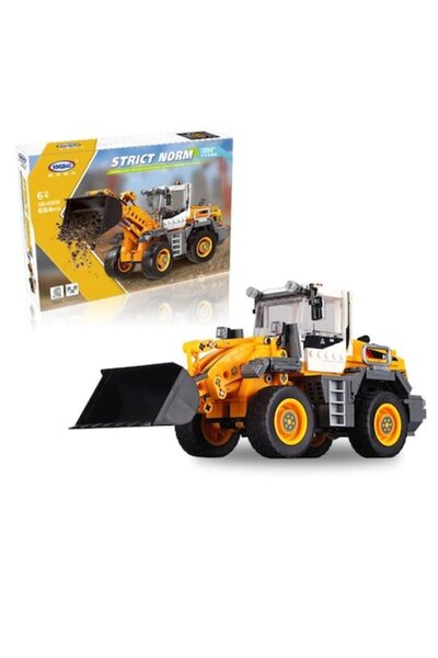 NO BRAND Set de construcție buldozer, 694 piese, multicolor