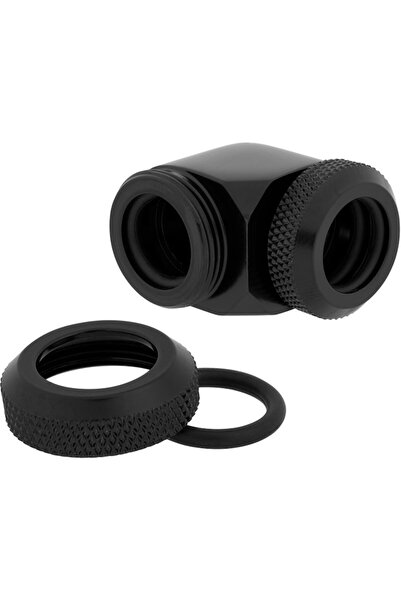 Corsair Hydro X Series XF Hardline 90° 12mm OD Fittings Twin Pack - Black