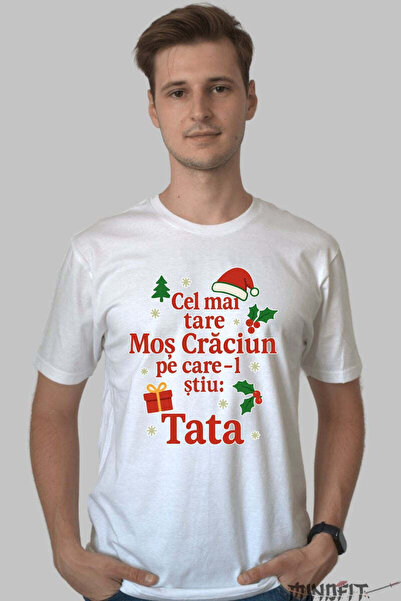 GILDAN Tricou De Craciun Cel Mai Tare Mos Craciun E Tata Barbat