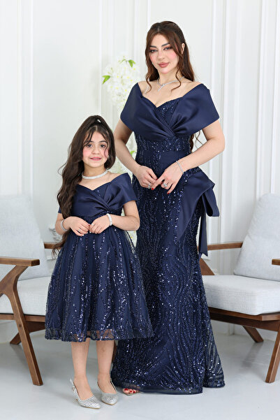 modern designer pleated embroidered evening dress