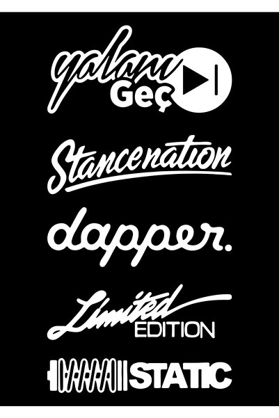 EYBA STİCKER مجموعة ملصقات النوافذ الخلفية ملصق سيارة 20 × 35 سم