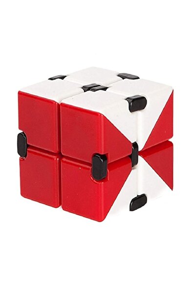 OEM Cub Rubik senzorial antistres, Infinity Magic Cube, alb-roșu, 4x4x4 cm