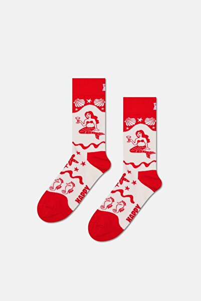 Happy Socks Kadın Denizkızı Desenli Pamuklu Çorap