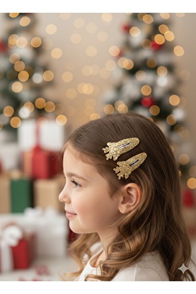 Toka Perisi Gold Glitter Deer Snap Buckle (4 cm)