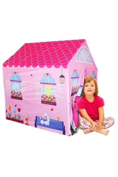 OEM Cort de joacă interior pentru copii, roz, 95x72x102 cm