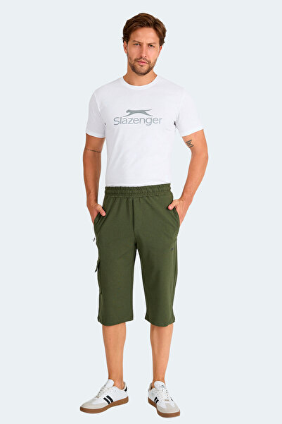 Slazenger Neck I Men's Pocket Capri Khaki Shorts