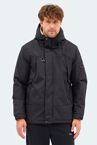 Slazenger Globe Men's Hooded Black Coat & Jacket