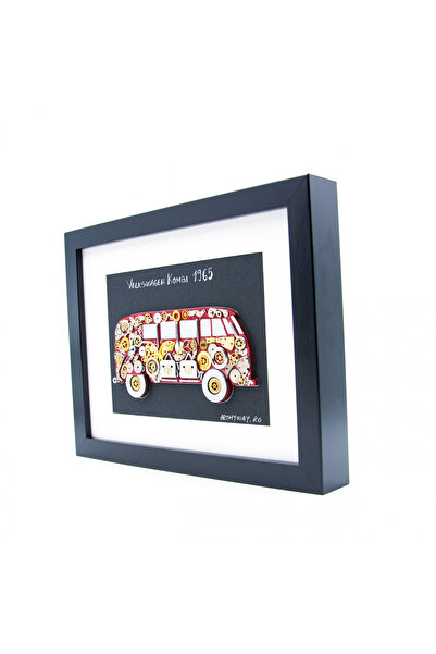 ArtMyWay Painting Volkswagen Kombi 1965 ART my Cars Collection (with authentic watch parts and metal elements)