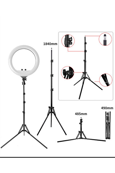 Generic 18-inch LED Ring Light - Dimmable Makeup & Selfie Light with Carrying Bag and Remote