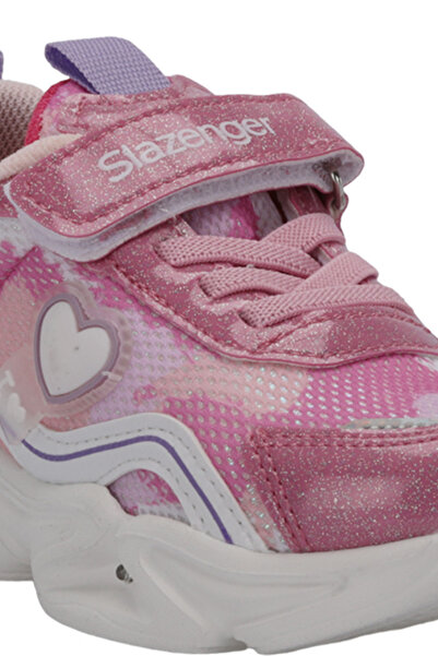 Slazenger Klarion Girls' Velcro Lighted Sole Pink Casual Sports Shoes