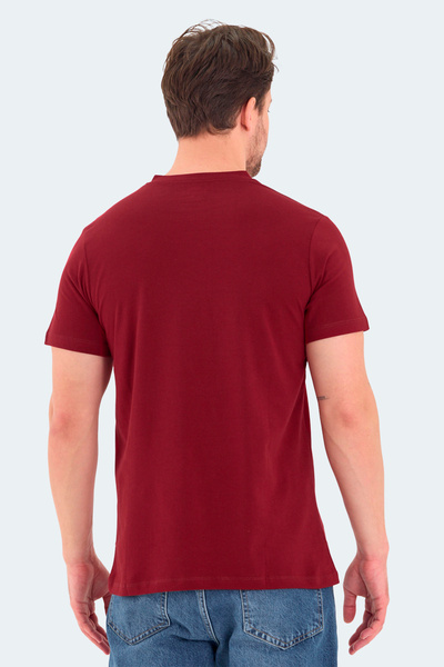 Slazenger Rivaldo Men's V-Neck Burgundy T-Shirt