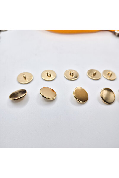 DEFİDA AKSESUAR Bluz Gömlek Düğmesi 24 BOY ( 15 mm ) Metal Para Model GOLD Re...