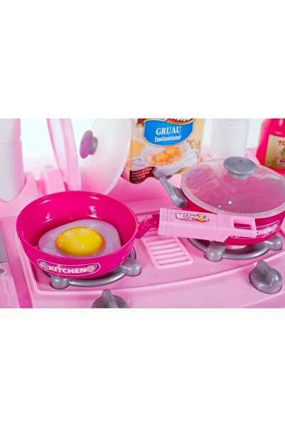 Selgot Children's Kitchen Set, with Sounds and Lights, 24 Pieces, Pink Color