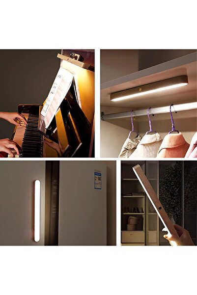 MAKINGTEC LED Wooden Rotatable Magnetic USB Rechargeable Dimmable Wall Night Light