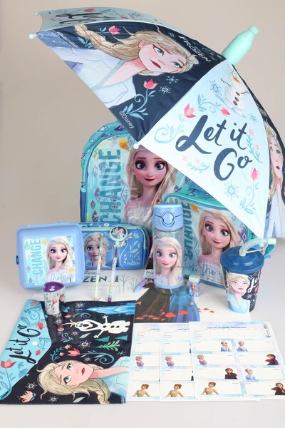 ELSA Dekomus Licensed Frozen Umbrella with Case, Single Compartment, Small Size 32 Cm, Kindergarten, Nutrition and Care