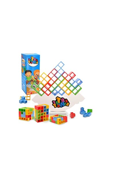 DELPI Educational Balance Game - Tetris Block Stacking, 32 pieces, 3+ years