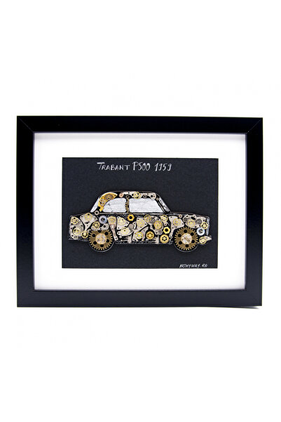 ArtMyWay Tablou Trabant P500 1959 v2 (cu piese de ceas autentice si elemente metalice)