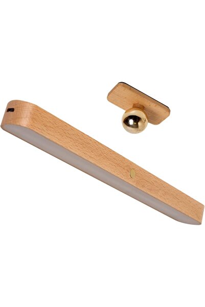 MAKINGTEC LED Wooden Rotatable Magnetic USB Rechargeable Dimmable Wall Night Light