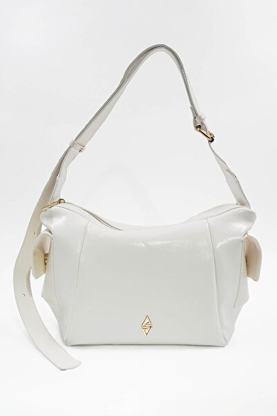 Hüvendo Γυαλιστερή δερμάτινη πλαϊνή τσέπη με λεπτομέρεια ρυθμιζόμενο λουράκι ...