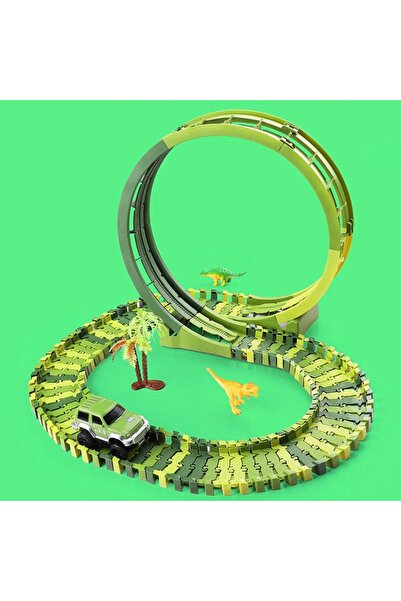 Selgot Dinosaur Park Race Track, 3 years+, 260 Pieces, Multicolor
