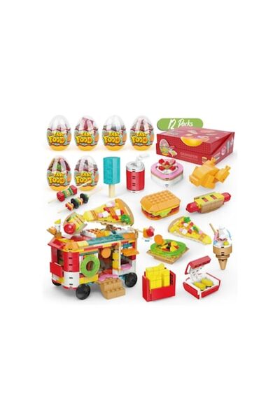 DELPI Construction Set Fast Food Restaurant 12-in-1 - Food Truck, 6+ yrs, Multicolor