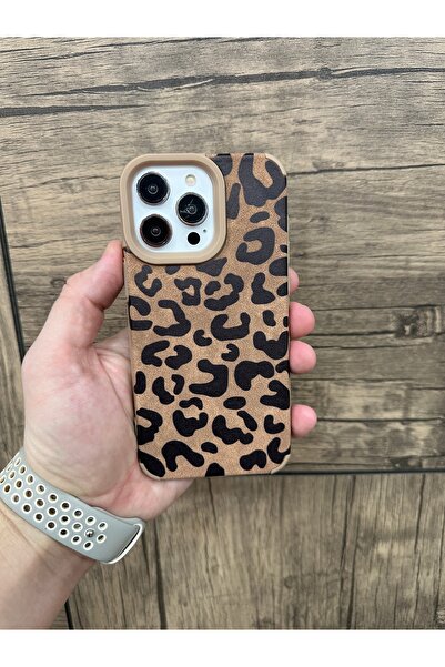YZGOLDEN iPhone 15 Promax Compatible Leopard Patterned Camera Protruding Cover